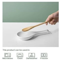 9.5" Ceramic Spoon Rest, White Spoon Rest For Stove Top, Spoon Holder For Stove Top, Kitchen Spoon Holder For Countertop, Set Of 1 -Peugeot Shop 41FCPf2fghL