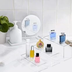 Acrylic Display Risers 2 Sets - 9'' Risers For Display Clear Acrylic Risers For Display Thicken Acrylic Shelf Riser For Figure Collection Jewelry Cup Perfume Cake Buffet 6pcs 3 Assorted Sizes -Peugeot Shop 41FCWlb8GZL