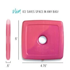 + Fresh Cool Coolers Slim, Reusable Ice Packs For Lunch Bags, Beach Bags, Coolers, And More, Set Of 4, Multicolored
