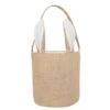 Egg Basket Holiday Rabbit Bunny Printed Canvas Gift Carry Eggs Candy Bag - HHmei Rabbit Bag, Rabbit, Rabbit Storage Bag (White)