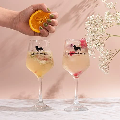 Dachshund Gifts Set With 2 Dachshund Wine Glasses And Weenie Dog Ice Cube Tray, Perfect For The Weiner Dog Lover - Gift Box (Black) 5 Dachshund Gifts Set With 2 Dachshund Wine Glasses And Weenie Dog Ice Cube Tray, Perfect For The Weiner Dog Lover - Gift Box (Black) - Image 5