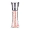 Stainless Steel Manual Grips Glass Salt Pepper Grinder Seasoning Bottle (7.5", Silver)