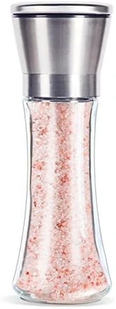 Stainless Steel Manual Grips Glass Salt Pepper Grinder Seasoning Bottle (7.5", Silver) 8 Stainless Steel Manual Grips Glass Salt Pepper Grinder Seasoning Bottle (7.5", Silver) - Image 8