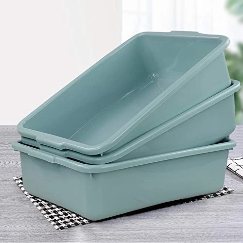 Hespapa 13L Wash Tub Basin, Mint Green Utility Commercial Bus Tub Box, 4 Packs 5 Hespapa 13L Wash Tub Basin, Mint Green Utility Commercial Bus Tub Box, 4 Packs - Image 5