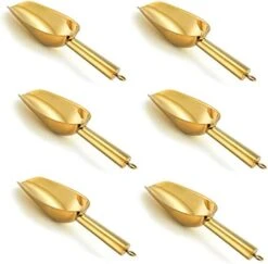 3OZ Mini Scoop Set Of 2, P&P CHEF Stainless Steel Candy Sweet Ice Cube Scoop For Home Bar Buffet Wedding Canisters, Easy Clean & Durable - Gold -Peugeot Shop 41FYXSuRMnL. AC