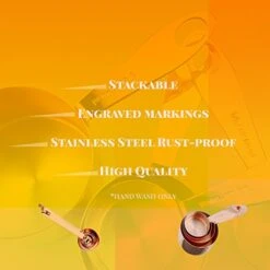 Opper Measuring Cups And Spoons Stainless Steel 9 Pieces With 2 Rings -Peugeot Shop 41FhwWK27kL