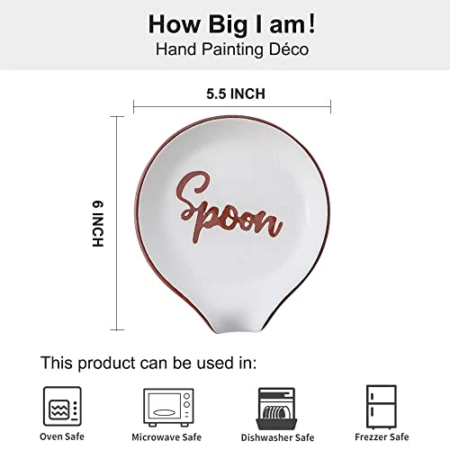 Ceramic Stable Spoon Rest, Extra Large Spoon Holder For Kitchen Counter/Counter Top/Stove Top, Dishwasher Safe, Modern White Farmhouse Kitchen Spoon Décor 2 Ceramic Stable Spoon Rest, Extra Large Spoon Holder For Kitchen Counter/Counter Top/Stove Top, Dishwasher Safe, Modern White Farmhouse Kitchen Spoon Décor - Image 2