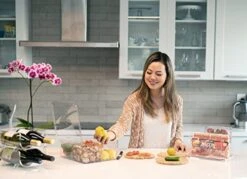 Smartified Fridge Organizer Bin With Lid & Removable Dividers - Stackable Multipurpose For Teabags, Art & Crafts - Kitchen Pantry Refrigerator Freezer -Peugeot Shop 41FnFzhOgFL