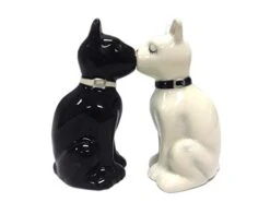 Pacific Trading Feline Spicey Black & White Cats Salt & Pepper Shaker Set S/P