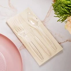 300 Clear Plastic Forks Heavy-Duty, Heavyweight Plastic Silverware Forks, Fancy Plastic Cutlery, Elegant Disposable Forks Pack, Bulk Disposable Flatware, Plastic Utensils Set, Clear Forks -Peugeot Shop 41Fr9WT3OTS