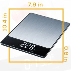 Beurer KS34 Digital Kitchen Scale - Precise Scale For Food Ounces And Grams, 33lbs Capacity, XL Weighing Platform For Meal Prep, Magic Display, Tare Function - Batteries Included - Black Glass 13 Beurer KS34 Digital Kitchen Scale - Precise Scale For Food Ounces And Grams, 33lbs Capacity, XL Weighing Platform For Meal Prep, Magic Display, Tare Function - Batteries Included - Black Glass -Peugeot Shop 41FrmE4hq4L