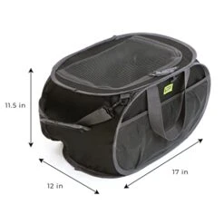 Pop Up Compact Tote Organizer Bag With Shoulder Strap And Easy To Carry Handles - Heavy Duty Foldable Material - Shopping, Travel, And More - Home Organization - 17 X 11.5 Inch - Black 6 Pop Up Compact Tote Organizer Bag With Shoulder Strap And Easy To Carry Handles - Heavy Duty Foldable Material - Shopping, Travel, And More - Home Organization - 17 X 11.5 Inch - Black -Peugeot Shop 41FsAyEl7hL