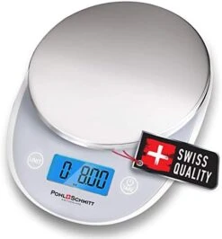 Ohl Schmitt Digital Food Kitchen Scale, Multifunctional Weight Measuring For Cooking And Baking In Grams/Ounces, Auto Shut-Off, Stainless Steel (Batteries Included) (Silver) -Peugeot Shop 41FwXImGGkL. AC