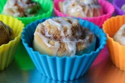 Jumbo Silicone Muffin Cups - 12 Large 3-5/8 Inch Baking Liners With Bonus Screw Top Storage Jar -Peugeot Shop 41Fwu1thRXL