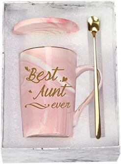 Best Aunt Ever Mug Best Aunt Ever Coffee Mug Best Aunt Ever Gifts Best Aunt Ever Cup Aunt Coffee Mug Birthday Mothers Day Gifts For Aunt From Nephew Niece 14 Ounce Grey With Gift Box Spoon Coaster -Peugeot Shop 41G WsBeDoS. AC