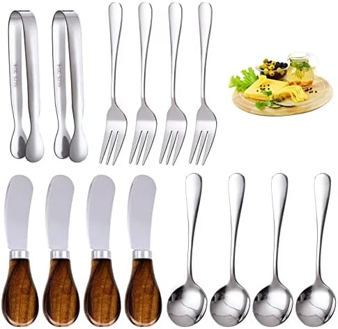 Charcuterie Accessories (14 Pcs), Cheese Spreaders For Charcuterie Board, Mini Serving Spoons, Forks And Mini Serving Tongs - Charcuterie Utensils For Butter, Cheese And Pastry Making 6 Charcuterie Accessories (14 Pcs), Cheese Spreaders For Charcuterie Board, Mini Serving Spoons, Forks And Mini Serving Tongs - Charcuterie Utensils For Butter, Cheese And Pastry Making - Image 6