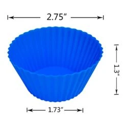 24 Pack Silicone Baking Cups Reusable Muffin Liners Non-Stick Cup Cake Molds Set Cupcake Silicone Liner Standard Size Silicone Cupcake Holder Reusable Cupcake Liners Christmas Gift (8 Rainbow Colors) -Peugeot Shop 41G359bGD3L
