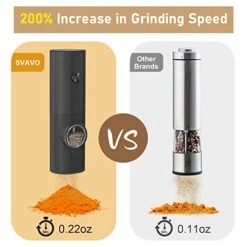 Electric Pepper Grinder, Battery Operated Automatic Salt And Pepper Grinder Set Mill, Adjustable Coarseness One-hand Button Control, 2 Packs -Peugeot Shop 41G4MRj5ZOL