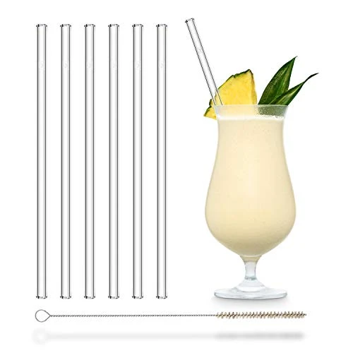 ALM Glass Straws - 6x 9 Inch Reusable Drinking Straws + Plastic-Free Cleaning Brush - Made In Germany - Dishwasher Safe - Eco-Friendly - Straight - Perfect For Smoothies, Cocktails 1 ALM Glass Straws - 6x 9 Inch Reusable Drinking Straws + Plastic-Free Cleaning Brush - Made In Germany - Dishwasher Safe - Eco-Friendly - Straight - Perfect For Smoothies, Cocktails