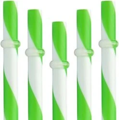 Akoufish 12 Piece 9 Inch Reusable Plastic Thick Drinking Straws BPA Free Mason Jar Straws Big Stripe (9inch Black) -Peugeot Shop 41G6rnpn0mL. AC