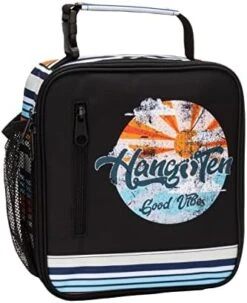 Basic Insulated Lunch Bag For School And Work, Thermal Reusable Office Lunch Box For Kids, Boys, Girls, Men, Women (Summer Sunset Stripes) -Peugeot Shop 41GAzJCPWML. AC