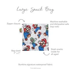 Sandwich Bag / Snack Bag, Reusable Fabric, Washable, Food Safe, BPA Free, 7x7 â€“ Nintendo Mario/Luigi, Pack Of 1 -Peugeot Shop 41GExFEHrlL