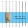 6 Pieces 8.5 Inches X 10 Mm Glass Straws, Perfect For Cold/Hot Beverages Such As Smoothies, Milkshakes, Teas And Juices