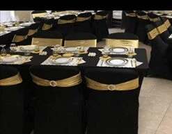 6ft Tablecloth Rectangular Spandex Linen - Black Table Cloth Fitted Cover For 6 Foot Folding Table, Wedding Linens Banquet Cloths Rectangle Covers (2 Pack) -Peugeot Shop 41GMFqhCOwL