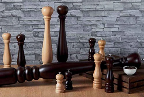 Roma 9.5 Inch Beech Wood Salt Mill With Adjustable Grinder, Natural Finish 3 Roma 9.5 Inch Beech Wood Salt Mill With Adjustable Grinder, Natural Finish - Image 3