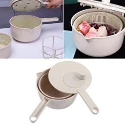 Salad Spinner,Multifunction BPA Free Vegetable Washer With Handle And Drain Basket Suitable For Home And Kitchen -Peugeot Shop 41GQjsUlumL