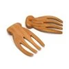 Bamboo Wood Salad Hands With Knob Handles, 4" X 7.25" X 1.25", One Pair, 24 Ounces
