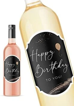 Coon 50th Birthday Wine Bottle Labels - 50th Birthday Party Favors - Golden Glamour -Peugeot Shop 41GWJJHQYzS. AC