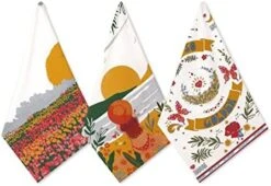 Kitchen Towels With Hanging Loop, Set Of 3-100% Cotton Kitchen Towels And Dishcloths Sets, Kitchen Hand Towels For Home, Farmhouse Dish Towels Or Tea Towels, 20 X 26 Inches (Luna Rosa) -Peugeot Shop 41GYr7 XHyL. AC