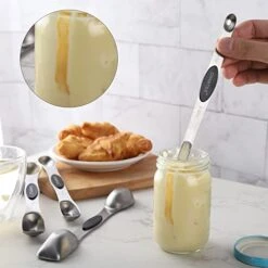 Agnetic Measuring Spoons Set Dual Sided Stackable Stainless Steel Long Handle Teaspoon Measuring Spoons For Measuring Dry And Liquid Ingredients Fits In Spice Jars, Set Of 8 -Peugeot Shop 41Gbw5MwvfL