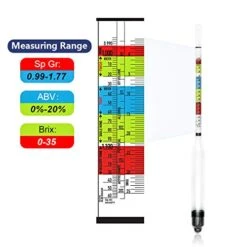 Circrane Hydrometer & Glass Test Jar Set, Triple Scale Alcohol Hydrometer With Glass Cylinder For Brew Beer, Wine, Mead And Kombucha, ABV, Brix And Gravity Test Kit, Home Brewing Supplies -Peugeot Shop 41Gc1oNaxBL