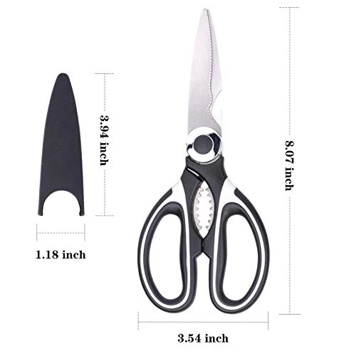 Kitchen Scissors Heavy Duty , Stainless Steel Kitchen Shears, Sharp Premium Cooking Scissors For Chicken Meat Fish Poultry Vegetables BBQ Herbs Nuts Flowers Household, Poultry Shear - Dishwasher Safe 3 Kitchen Scissors Heavy Duty , Stainless Steel Kitchen Shears, Sharp Premium Cooking Scissors For Chicken Meat Fish Poultry Vegetables BBQ Herbs Nuts Flowers Household, Poultry Shear - Dishwasher Safe - Image 3