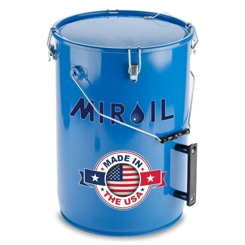 30L 6 Gallon Oil Disposal Caddy With Lid Lock | Safe Storage & Transport Of Up To 6 Gal Of Polishing / Frying Oil | Utility Pail With Heat Shield Fitted Handle | Food Compatible Interior Coating 1 30L 6 Gallon Oil Disposal Caddy With Lid Lock | Safe Storage & Transport Of Up To 6 Gal Of Polishing / Frying Oil | Utility Pail With Heat Shield Fitted Handle | Food Compatible Interior Coating