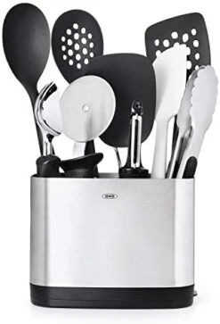 OXO Good Grips 15-Piece Everyday Kitchen Utensil Set & Good Grips 3-Piece Angled Measuring Cup Set -Peugeot Shop 41GklR41eKL. AC