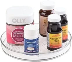 IDesign Recycled Plastic Lazy Susan Turntable Organizer Pantry, Bathroom, General Storage And More, The Linus Collection, 9" Inch, Clear -Peugeot Shop 41GwQh7TxxL. AC