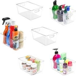 Pantry Organization And Storage Bins - Set Of 4 Large Pantry Organizer Bins - Clear Organizing Bins Or Clear Storage Bins For Organization - Fridge Organizer With Built In Handles -Peugeot Shop 41Gwle8EAIL. AC