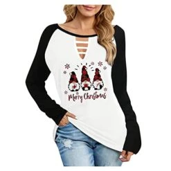 Pullover Sweatshirts For Women Fall Crew Neck Sweatshirts Long Sleeve Fashion Christmas Print Pullover Top Streetwear