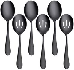 Erving Spoons X 3, Slotted Spoons X 3, AOOSY 8.7 Inches Utility Advanced Performance Skimmer Perforated, 8 3/4" Stainless Steel Serving Spoons Set For Buffet Can Banquet Cooking Kitchen Basics -Peugeot Shop 41H1SA8dUpL. AC