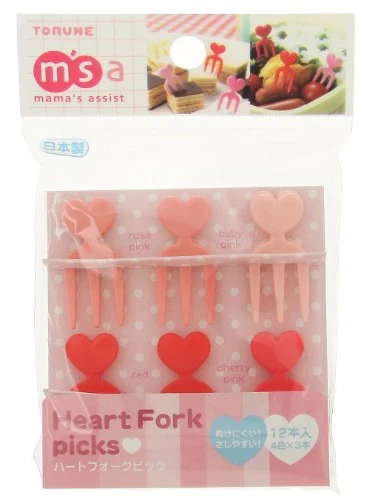Food Picks For Bento Boxes, Pink And Red Hearts 2 Food Picks For Bento Boxes, Pink And Red Hearts - Image 2