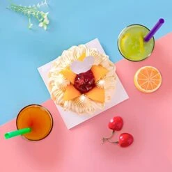 100 Pcs Individually Packaged Pointed Jumbo Smoothie Straws,Disposable Individually Wrapped Plastic Lengthen Milkshake Boba Straw (0.43" Diameter And 9.45" Long) (Colorful) 11 100 Pcs Individually Packaged Pointed Jumbo Smoothie Straws,Disposable Individually Wrapped Plastic Lengthen Milkshake Boba Straw (0.43" Diameter And 9.45" Long) (Colorful) -Peugeot Shop 41H51AagLtL