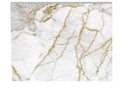 Pesach Counter Covers | Marble Printed Passover Counter Tops | Corrugated Plastic Easy To Cut Waterproof Counter And Table Tops | Perfect For Passover (White/Gold Marble)