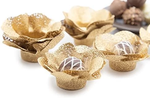 Handmade Paper Truffle Wrappers, Truffle Liners, Truffle Cups For Baby Shower Bridal Shower Birthday Party Wedding - Pack Of 24 (Peony Dusty Rose) 9 Handmade Paper Truffle Wrappers, Truffle Liners, Truffle Cups For Baby Shower Bridal Shower Birthday Party Wedding - Pack Of 24 (Peony Dusty Rose) - Image 9