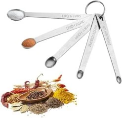 5 Pcs Measuring Spoons Set, Stainless Steel Tablespoon Measure Spoon, Small Teaspoon, Mini Spoon For Home Kitchen Baking Cooking -Peugeot Shop 41HZwGKcjXL. AC
