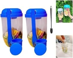 Zkosieng 2022 Keep Fit Salad Meal Shaker Cup With Fork And Dressing Holder, Fresh Washing Brush, Health Container, Portable Vegetable Breakfast To Take Away. (E-Pink+Green), 7.48×4.33×4.33in -Peugeot Shop 41HfHT9MMdL. AC