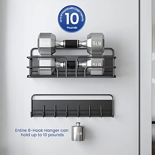 SEIRIONE Magnetic Spice Racks For Refrigerator With 8-Hook Rack,3-Piece Set Seasoning Organizer,2 In 1 Design Spice Rack Organizer,Soid Magnetic Shelf As Seasoning Rack For Kitchen, Bathroom,Laundry 6 SEIRIONE Magnetic Spice Racks For Refrigerator With 8-Hook Rack,3-Piece Set Seasoning Organizer,2 In 1 Design Spice Rack Organizer,Soid Magnetic Shelf As Seasoning Rack For Kitchen, Bathroom,Laundry - Image 6