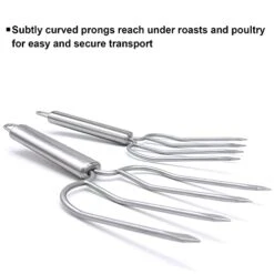 Stainless Steel Turkey & Roast Lifters, Set Of 2 - Turkey And Poultry Lifters Roaster Poultry Forks Great For Thanksgiving, Transfer Turkey Or Ham Easily -Peugeot Shop 41HiVvcjibL
